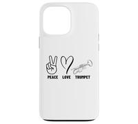 Peace Love Trompette Fier Hommes Femmes Trompette Coque pour iPhone 13 Pro Max