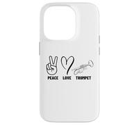 Peace Love Trompette Fier Hommes Femmes Trompette Coque pour iPhone 14 Pro