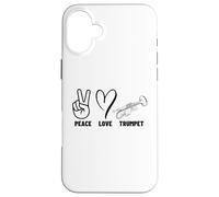 Peace Love Trompette Fier Hommes Femmes Trompette Coque pour iPhone 16 Plus