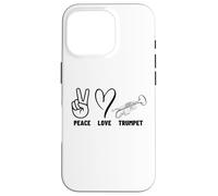 Peace Love Trompette Fier Hommes Femmes Trompette Coque pour iPhone 16 Pro