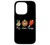 Peace Love Trompo Tacos al Pastor Mexican Food Coque pour iPhone 14 Pro