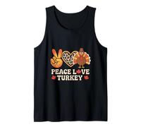 Peace Love Turkey Thanksgiving Débardeur