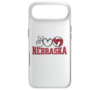 Peace Love Volleyball Bold Nebraska Coque pour iPhone Air