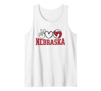 Peace Love Volleyball Bold Nebraska Débardeur