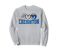 Peace Love Volleyball - Creighton Women Teen Girls Tween Sweatshirt