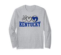 Peace Love Volleyball, Kentucky Women Teen Girls Tween Manche Longue