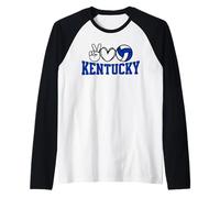 Peace Love Volleyball, Kentucky Women Teen Girls Tween Manche Raglan