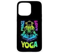 Peace Love Yoga Astronaute Namaste Zen Meditation Lotus Pose Coque pour iPhone 15 Pro Max