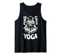 Peace Love Yoga Astronaute Namaste Zen Meditation Lotus Pose Débardeur