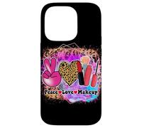 Peace Makeup Love Beauty Artist Cosmetics Design esthétique Coque pour iPhone 14 Pro