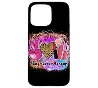 Peace Makeup Love Beauty Artist Cosmetics Design esthétique Coque pour iPhone 15 Pro Max