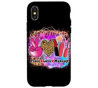Peace Makeup Love Beauty Artist Cosmetics Design esthétique Coque pour iPhone X/XS