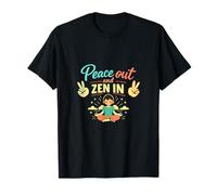 Peace Out and Zen in Chill Vibes Art de la santé mentale T-Shirt