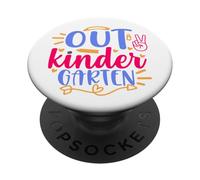 Peace Out Kindergarten Funny Back to School Kids PopSockets PopGrip Adhésif