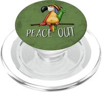 Peace Out Oiseau Comique décontracté Reggae Perroquet Rasta PopSockets PopGrip pour MagSafe