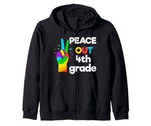 Peace Out Quatrième année Dernier Jour Scolaire Graduation Sweat à Capuche