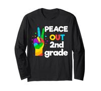Peace Out Second Grade Last Day School Graduation Manche Longue