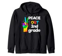 Peace Out Second Grade Last Day School Graduation Sweat à Capuche