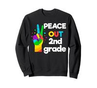 Peace Out Second Grade Last Day School Graduation Sweatshirt