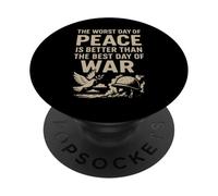 Peace Over War Citation Colombe et Casque PopSockets PopGrip Adhésif