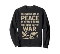 Peace Over War Citation Colombe et Casque Sweatshirt
