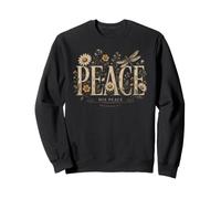 Peace Philippians 4:7 Floral Libellule Chrétienne Vintage Sweatshirt