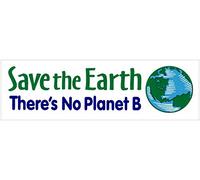 Peace Resource Project Save The Earth - There's No Planet B - Petit autocollant écologique pour pare-chocs (14,6 x 4,4 cm)