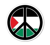 Peace Sign for Palestine Sticker Flag Bumper Water Proof Vinyl