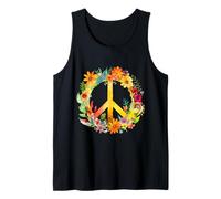Peace Sign World Love Flowers Hippie Groovy Vibes Coloré Débardeur