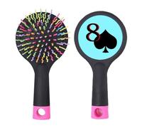 Peace Spade 8 Poker Salon Brosse à cheveux démêlante Base coussin