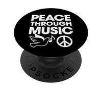 Peace Through Music Panneau de Paix inspirant Motif Colombe PopSockets PopGrip Adhésif