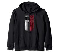 Peace Through Strength Drapeau USA vieilli Sweat à Capuche