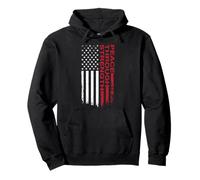 Peace Through Strength Drapeau USA vieilli Sweat à Capuche