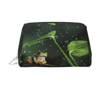 Peace Tree Frog Trousse de maquillage de voyage avec compartiments, trousse de toilette portable pour femme, Argenté., One Size