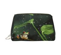 Peace Tree Frog Trousse de maquillage de voyage avec compartiments, trousse de toilette portable pour femme, doré, One Size