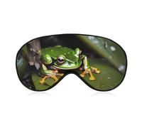 Peace Tree - Masque de sommeil grenouille - Bloque la lumière - Confortable et doux - Avec bande élastique - Convient pour les hommes et les femmes - Convient pour les voyages et le sommeil