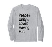Peace Unity Love Having Fun Hip Hop Ampersand Helvetica Manche Longue