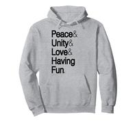 Peace Unity Love Having Fun Hip Hop Ampersand Helvetica Sweat à Capuche