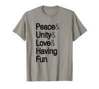 Peace Unity Love Having Fun Hip Hop Ampersand Helvetica T-Shirt