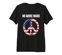 Peace USA Drapeau Contre Guerre T-Shirt Haut de Gamme