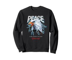 Peace USA Eagle Wild Quotes Find The Peace Within Yourself Sweatshirt