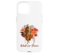 Peace Walking Monks and Aloka Dog Walk for Peace Coque pour iPhone 15