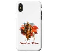 Peace Walking Monks and Aloka Dog Walk for Peace Coque pour iPhone X/XS
