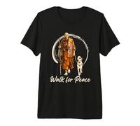 Peace Walking Monks and Aloka Dog Walk for Peace T-Shirt Haut de Gamme
