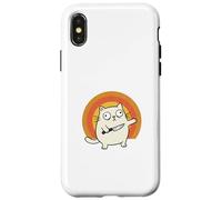 Peace Was Never an Option Chat Derpy Chat Blanc Coque pour iPhone X/XS