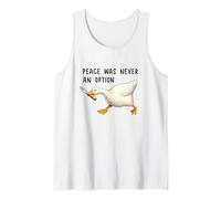 Peace Was Never an Option Funny Goose Duck Meme Knife Débardeur