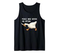 Peace Was Never an Option Funny Goose Duck Meme Knife Débardeur