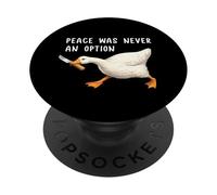 Peace Was Never an Option Funny Goose Duck Meme Knife PopSockets PopGrip Adhésif