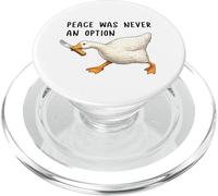 Peace Was Never an Option Funny Goose Duck Meme Knife PopSockets PopGrip pour MagSafe