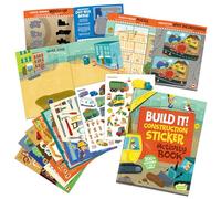 Peaceable Kingdom Build It! Construction Sticker Activity Book - Reusable Sticker Play Set with 200+ Construction-Themed Stickers, Ages 3+
